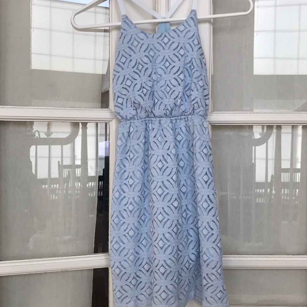 Girls Soprano dress size s (8-10) in baby blue